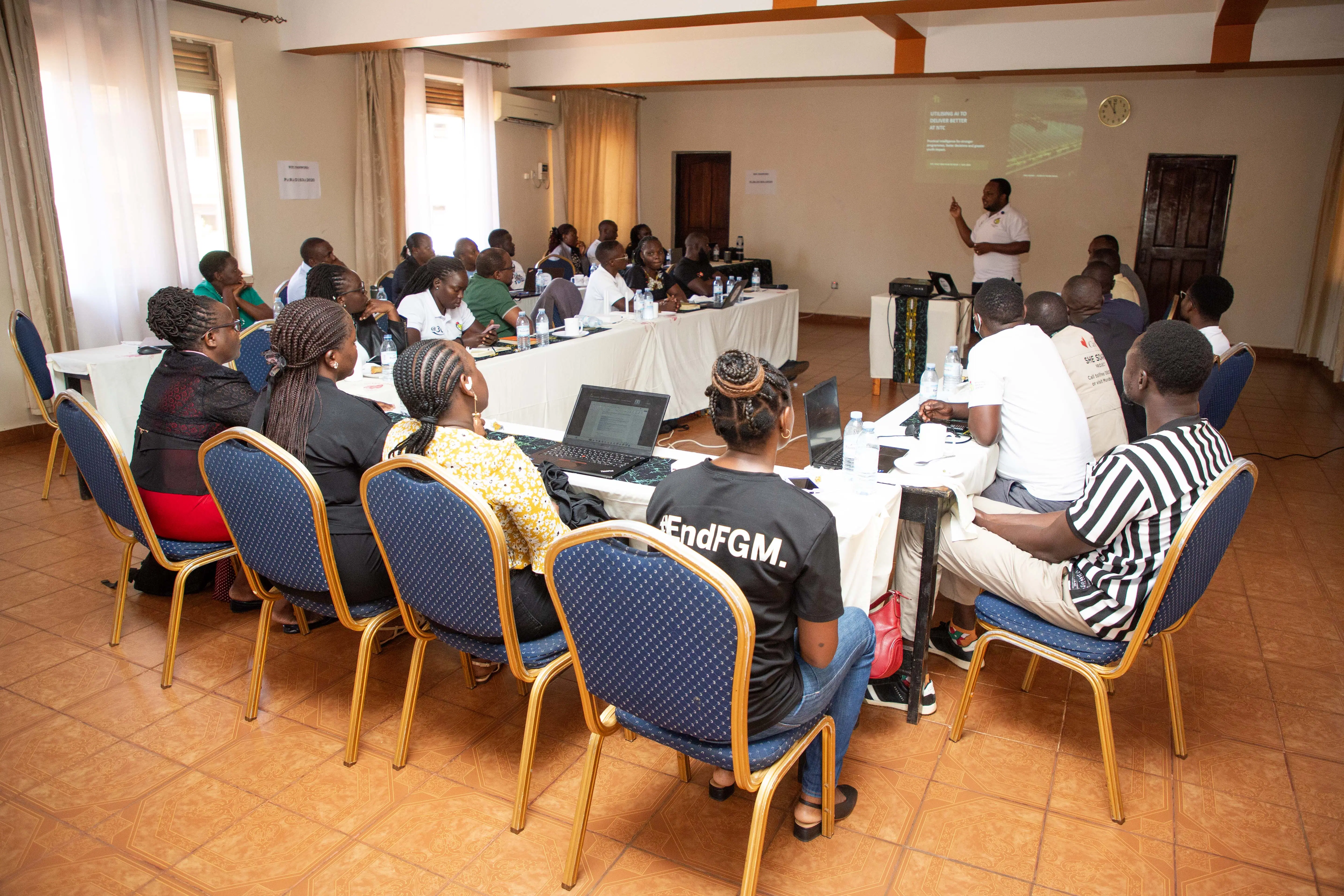 Young people taking part in a Naguru Teenage Centre programme